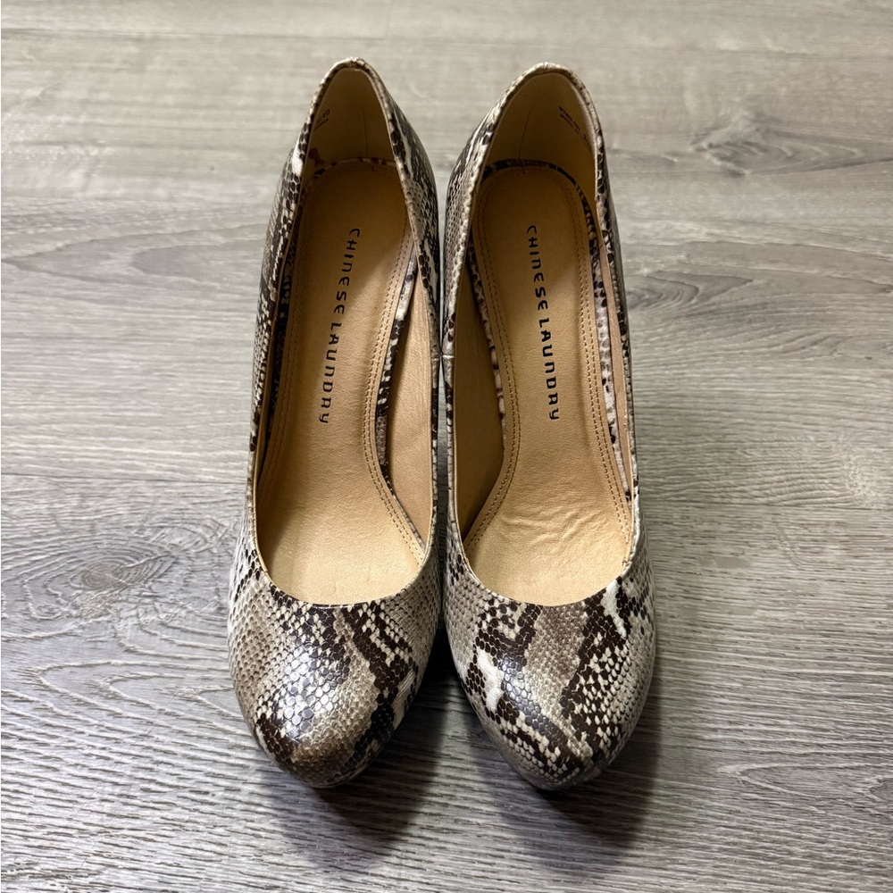 Chinese Laundry Python Platform Heels - image 2
